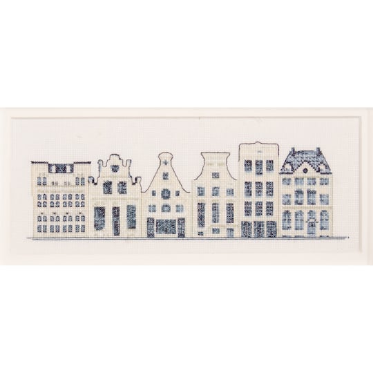 Thea Gouverneur Since 1959® Delft Blue Houses Counted Cross Stitch Kit